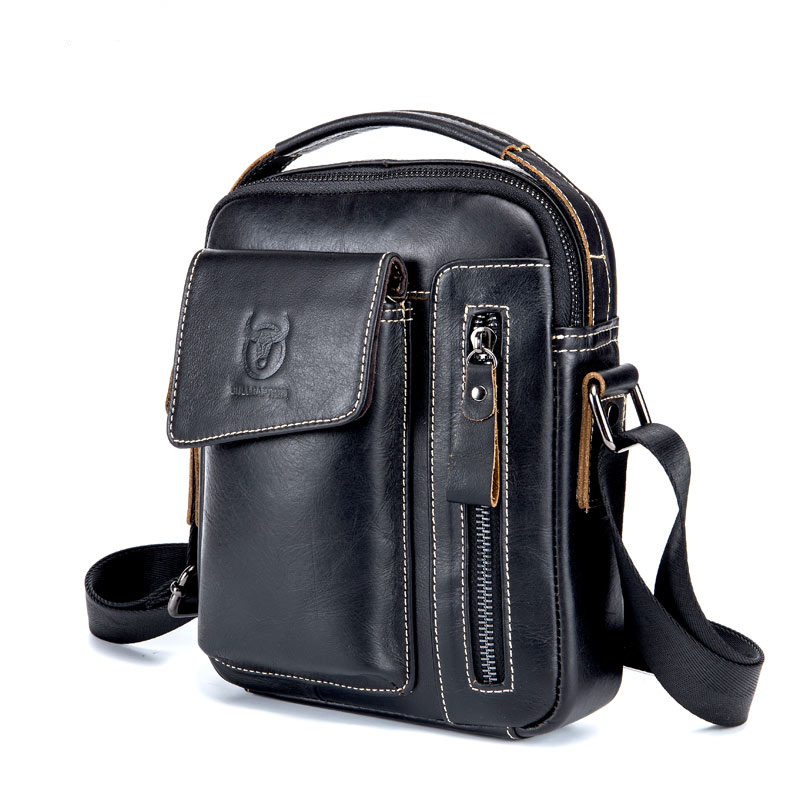 Genuine Leather Men’s Casual Messenger Crossbody Bag – HisHerWear